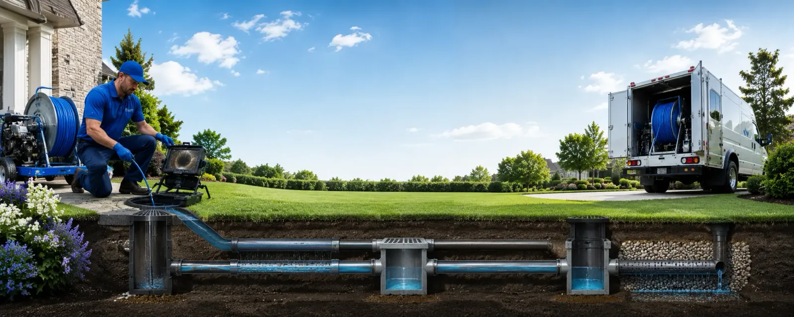 Outdoor drain cleaning information for Van Voorhis, PA